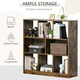 image 5 of HOMCOM Storage Shelf 3-Tier Bookcase Display Rack Home Organizer