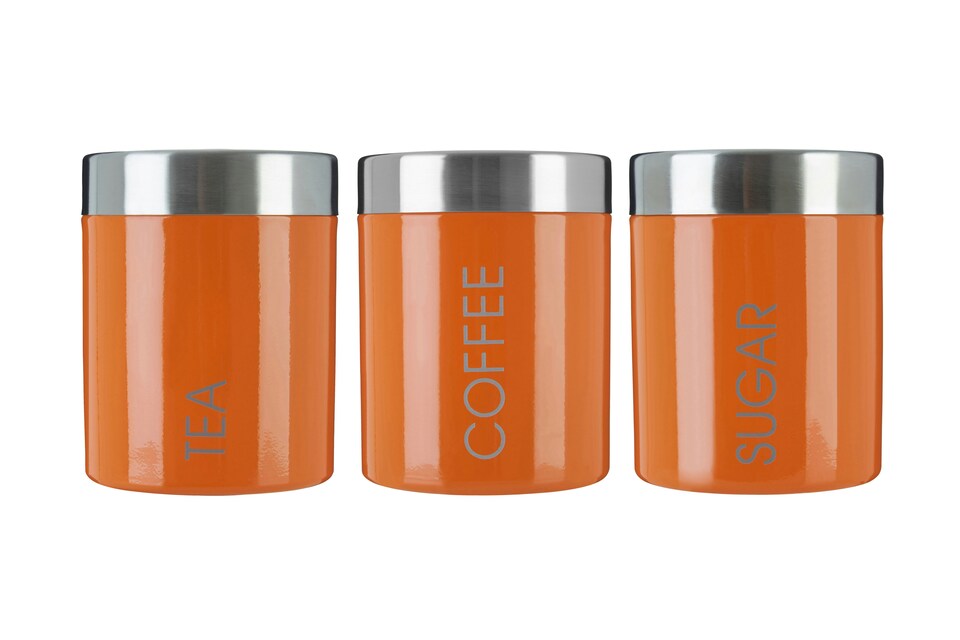 image 1 of Maison by Premier Orange Enamel Tea Coffee & Sugar Set