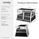 image 6 of Dog Crate Double - angled back wall, aluminium transport box, lockable