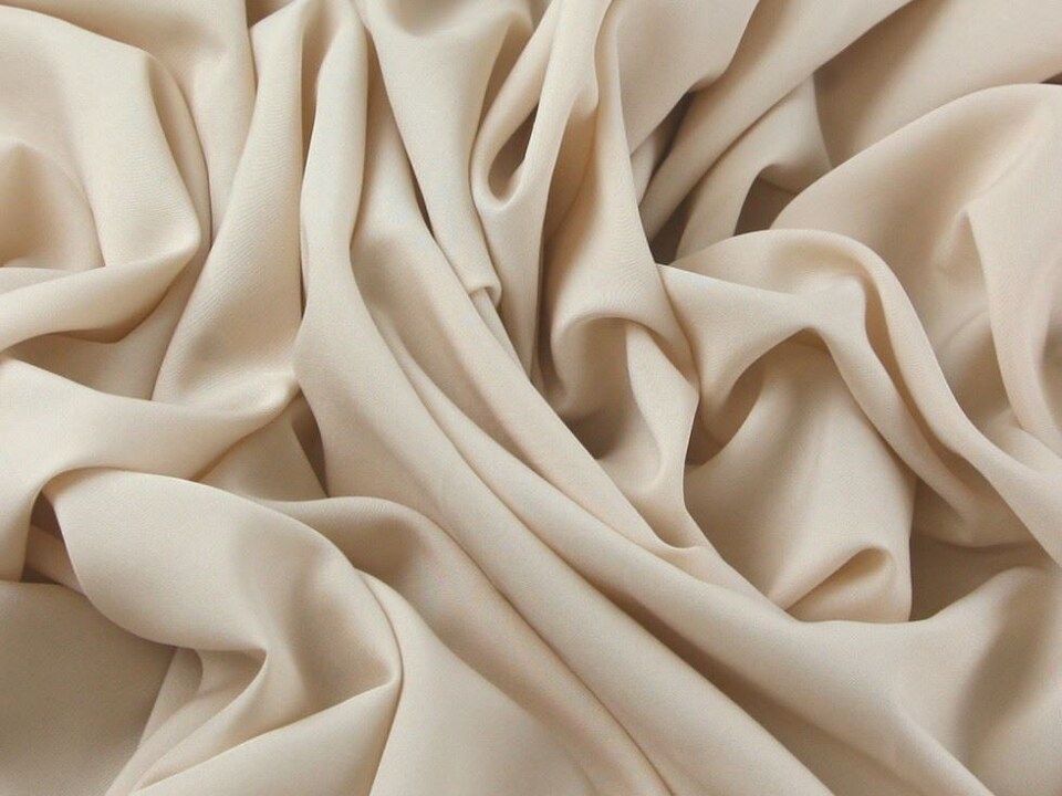 Minerva Core Range Beige Soft Touch Crepe Fabric for Dressmaking, 110cm / 43" Wide - per metre