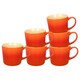 image 1 of Argon Tableware New Bone China Mugs - 330ml - Orange Ombre - Pack of 6 | Orange | Orange | 6