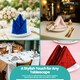 image 9 of Square Crushed Velvet Napkins, Cloth with Hemmed Edges Napkins - 20 Inch