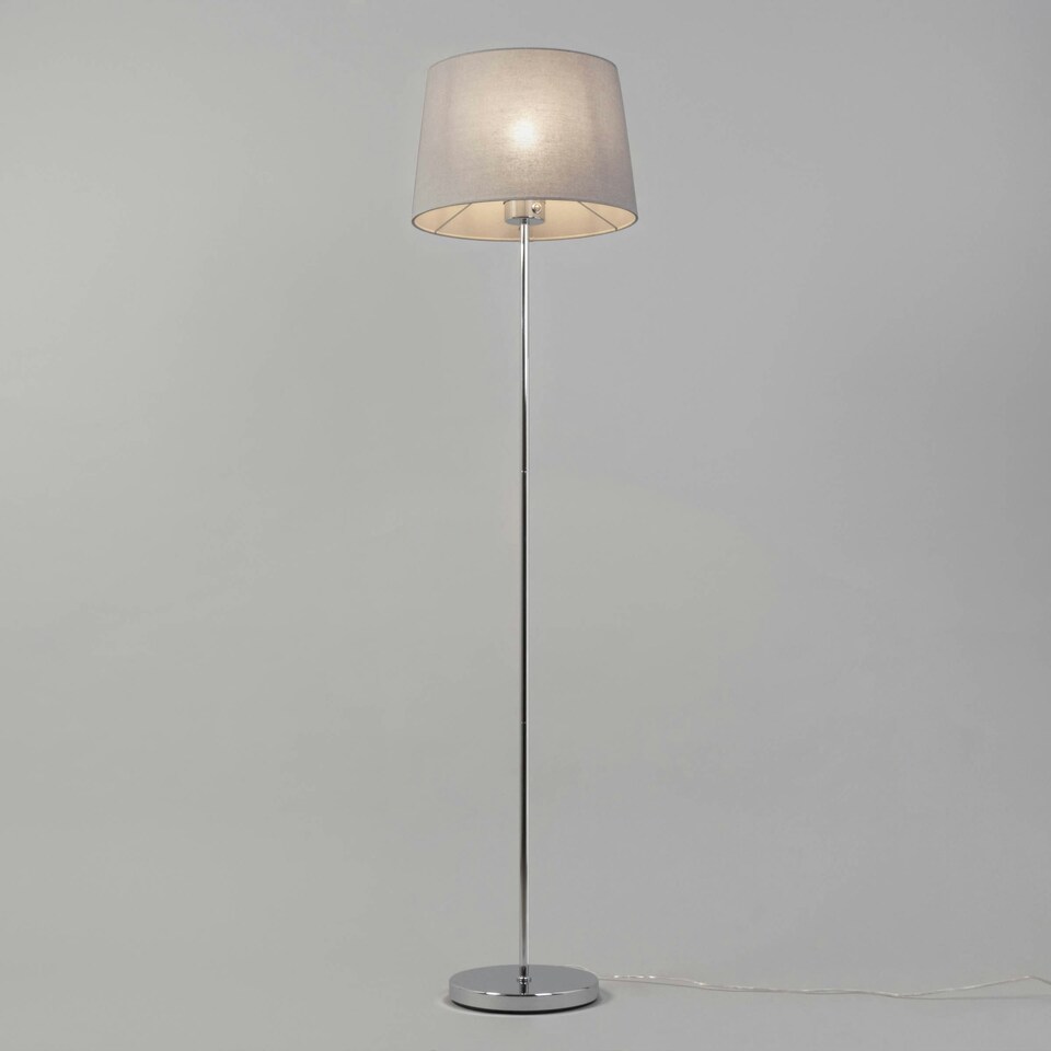 image 1 of BHS Mira Touch Floor Lamp | Silver | Chrome & Grey | 1