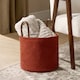 image 2 of OHS Teddy Fleece Boucle Toy Storage Organiser Clothes Laundry Basket Orange | Rust