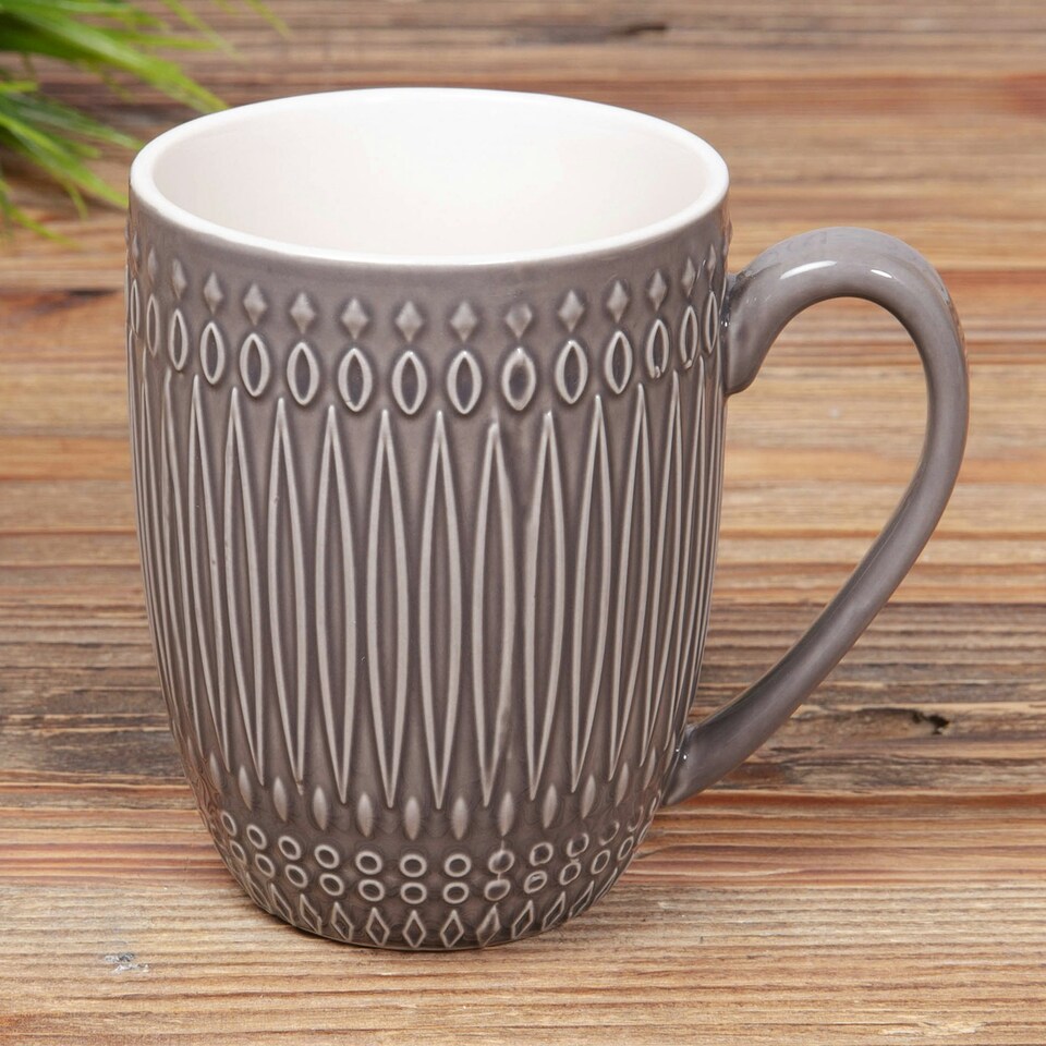 image 1 of Set of Coffee Mugs Multi | Blue, Grey, Black