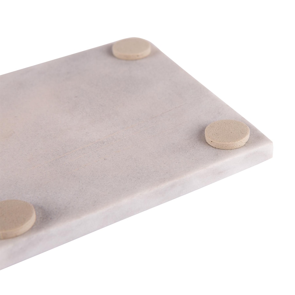 image 1 of Argon Tableware Marble Square Coasters - 10cm - White - Pack of 6