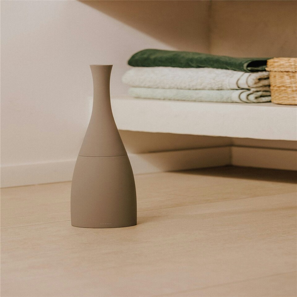 image 1 of Cosmic Floor Standing Toilet Brush Holder w/ Durable Plastic Black for Bathroom