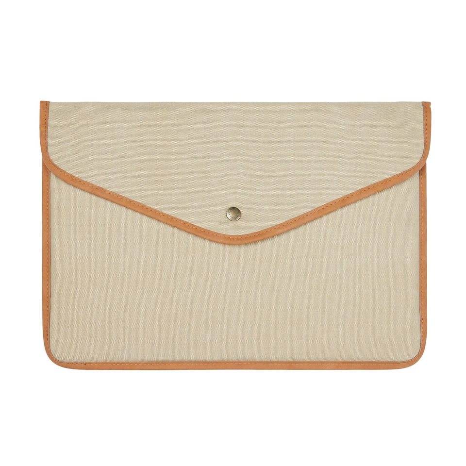 image 1 of Vinga Bosler Canvas Recycled Laptop Sleeve - Beige - One Size Brown