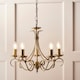 image 2 of Bernice 5 Light Multi Arm Ceiling Pendant Antique Brass, E14