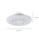 image 4 of EGLO Lovisca White And Silver Ceiling Fan With Light