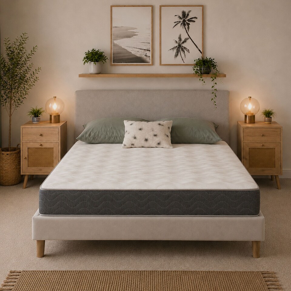 image 1 of 18cm WaveFlex Hybrid Memory Foam Spring Mattress CoolTouch Cover