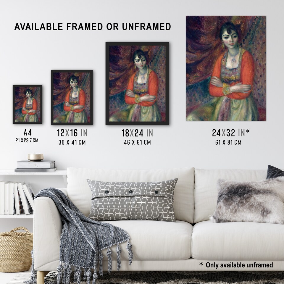 image 1 of Armenian Girl in Traditional Taraz Glackens Huge Wall Art Poster Print 24X32"