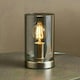 image 5 of Kingsholm Satin Nickel & Glass Touch Table Lamp Silver