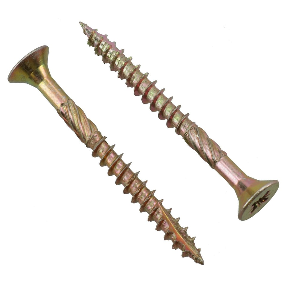 image 1 of Countersunk Wood Screws 5.0 x 50mm Serrated Edge Prevent Splitting PZ2 200pc