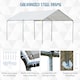 image 3 of Outsunny 3 x 6m Heavy Duty Carport Garage Car Shelter Galvanized Steel Outdoor Open Canopy Tent Water UV Resistant Waterproof, White
