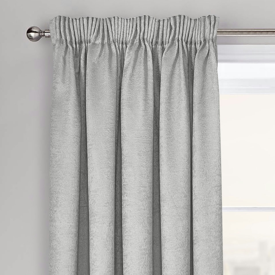 image 1 of Velosso Westwood Dimout Pencil Pleat Curtains - 117cm x 137cm Cream | Latte