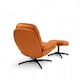 image 5 of Velvet Orange Brenna Swivel Armchair with Footstool