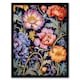image 1 of Modern William Morris Style Elegant Anemone Black Framed Wall Art Print A4