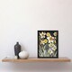 image 2 of Dark Daffodils Bloom Spring Floral Living Room Black Framed Wall Art Print A4
