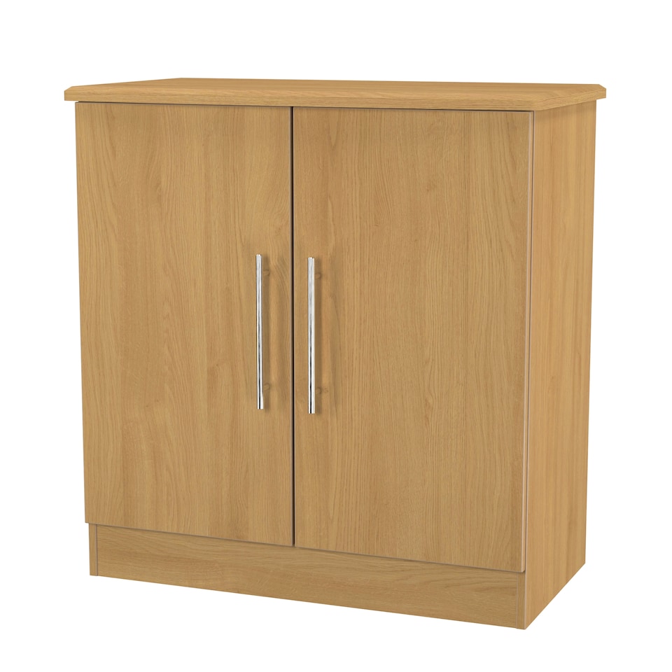 image 1 of Carlton 2 Door Cabinet in Modern Oak (Ready Assembled) | Brown | Modern Oak