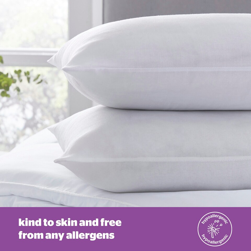 image 1 of Silentnight Deep Sleep Bed Pillows, Hypoallergenic, Medium Soft Support, 6 Pack