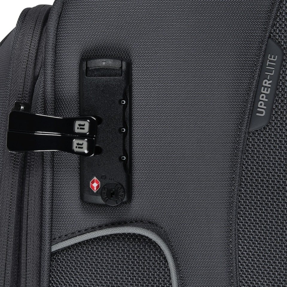 image 1 of IT Luggage Teleported Warm Charcoal Expandable Large Suitcase with TSA Lock Grey | Large