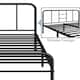 image 5 of Yaheetech Romantic 5ft King Metal-Framed Bed with High Headboard Black