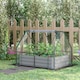 image 10 of Outsunny Raised Garden Bed Planter Box with Greenhouse, Large Window, Clear