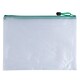 image 1 of Pack of 12 A4 Green PVC Mesh Zip Bags
