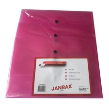 Pack of 60 A4 Pink Document Wallets by Janrax