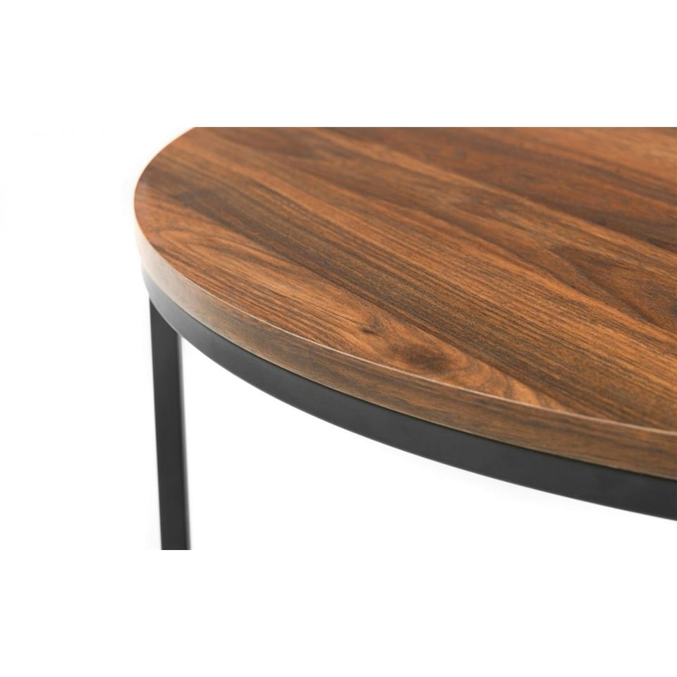 image 1 of Walnut Round Nesting Coffee Tables | Brown | Brown