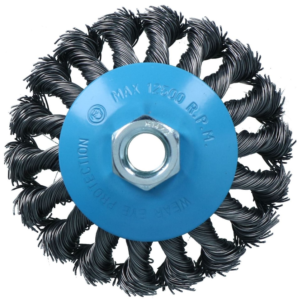 image 1 of Twist Knot Wire Brush / Wheel for 115mm Angle Grinder TE242
