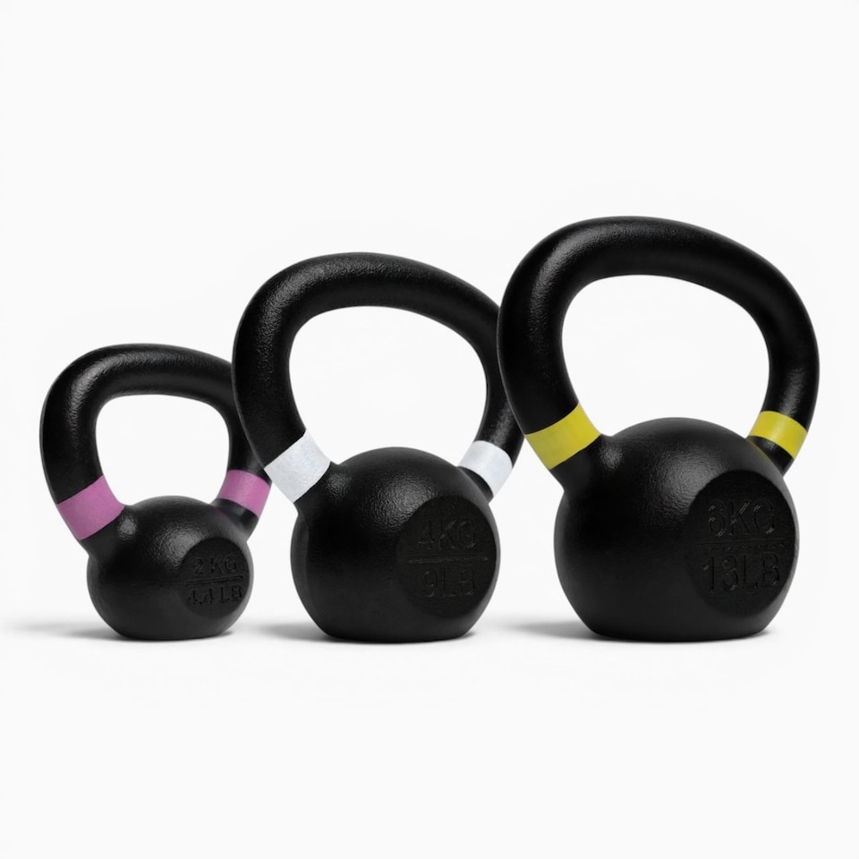image 1 of GYM SETS Cast Iron Kettlebells- (2kg-4kg-6kg Kettlebell Set)