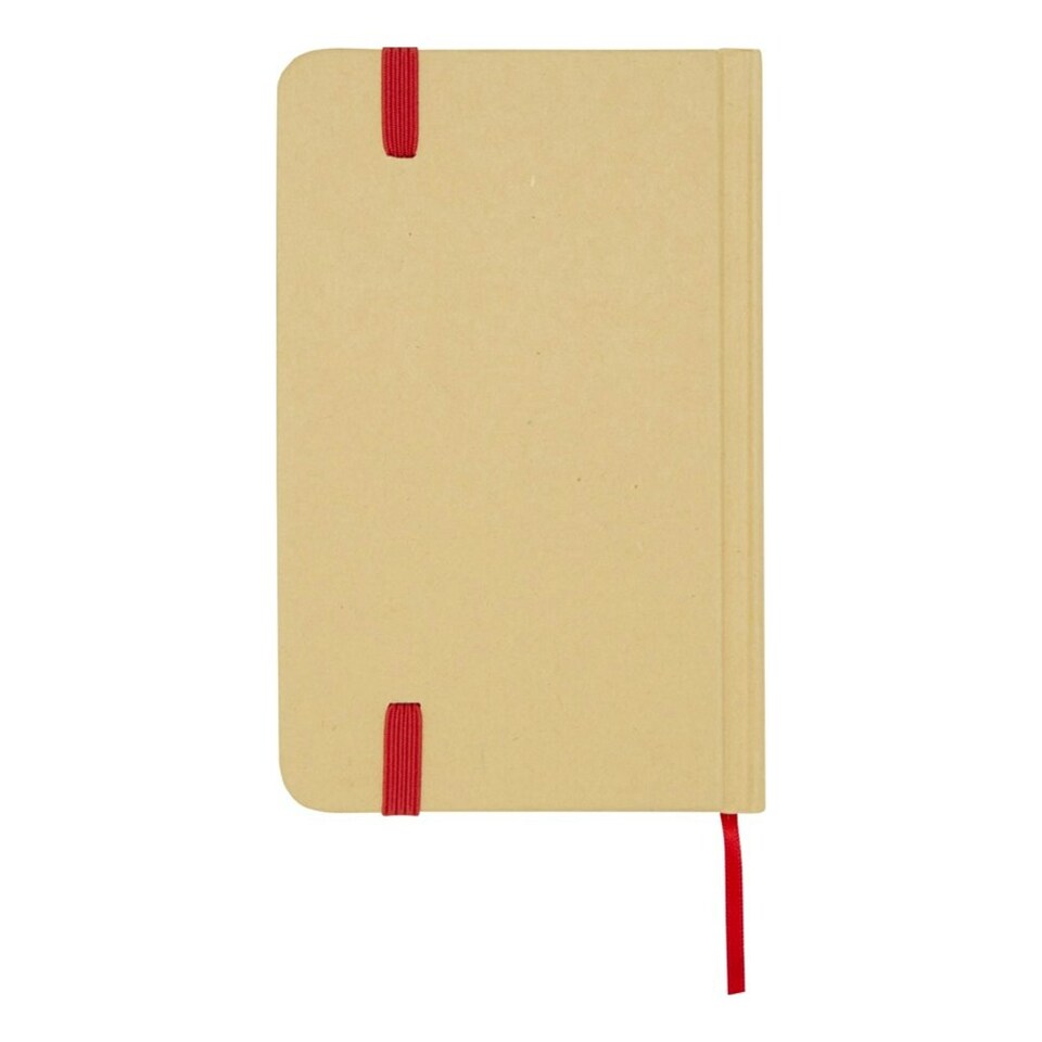 image 1 of Reed Hard Cover Recycled A6 Notebook - Red - One Size