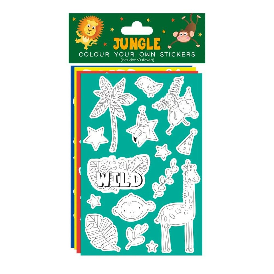 image 1 of Jungle Colour Your Own Stickers