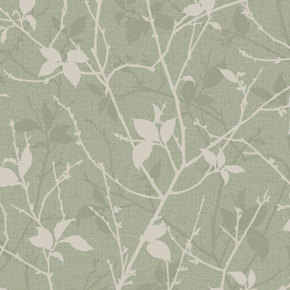 image 1 of Boutique Belle Geometric Sage Green Wallpaper Green | Gold