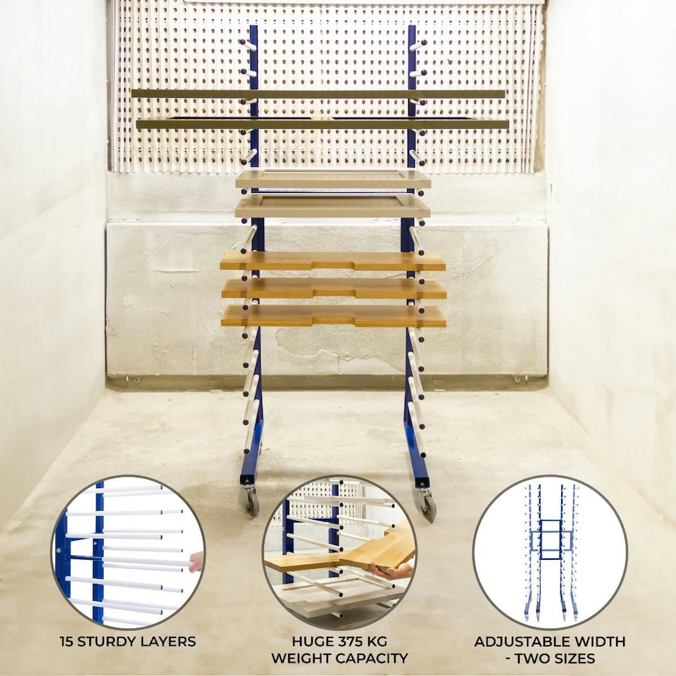 image 1 of Combi Spray Drying Rack Trolley | Blue