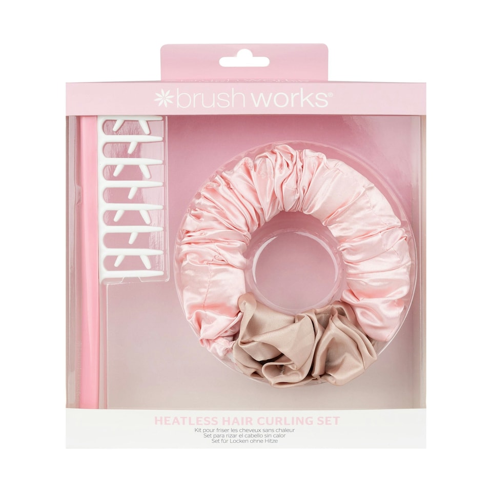 image 1 of Brushworks Heatless Hair Curling Set