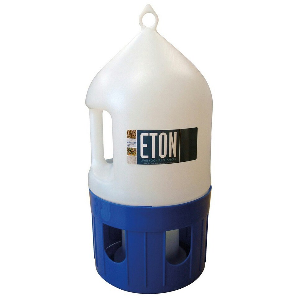 ETON Plastic Pigeon Drinker - White/Blue - 5 Litres