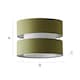 image 8 of ValueLights Sophia Pair of Small Olive 2 Tier Lamp Shades & Bulbs | Green