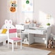 image 8 of AIYAPLAY Kids Desk and Chair Set, Toddler Table and Chair Set | White