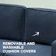 image 5 of HOMCOM Compact 2 Seater Sofa with Under Seat Storage for Small Spaces Blue 
