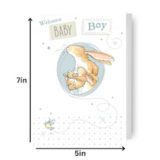 Guess How Much I Love You 'Welcome Baby Boy' New Baby Card