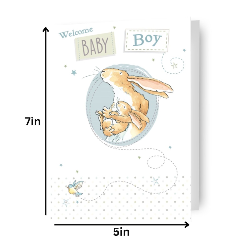 image 1 of Guess How Much I Love You 'Welcome Baby Boy' New Baby Card