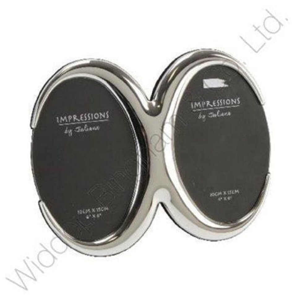 image 1 of Impressions Silverplated Double Rounded Frame 4" x 6"