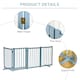 image 5 of PawHut Freestanding Pet Gate w/ 2 Support Feet for Doorways Stairs Blue Grey