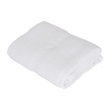 Nicola Spring Deluxe 100% Cotton Kitchen Tea Towel Cleaning Drying Cloth - 60cm x 40cm - White