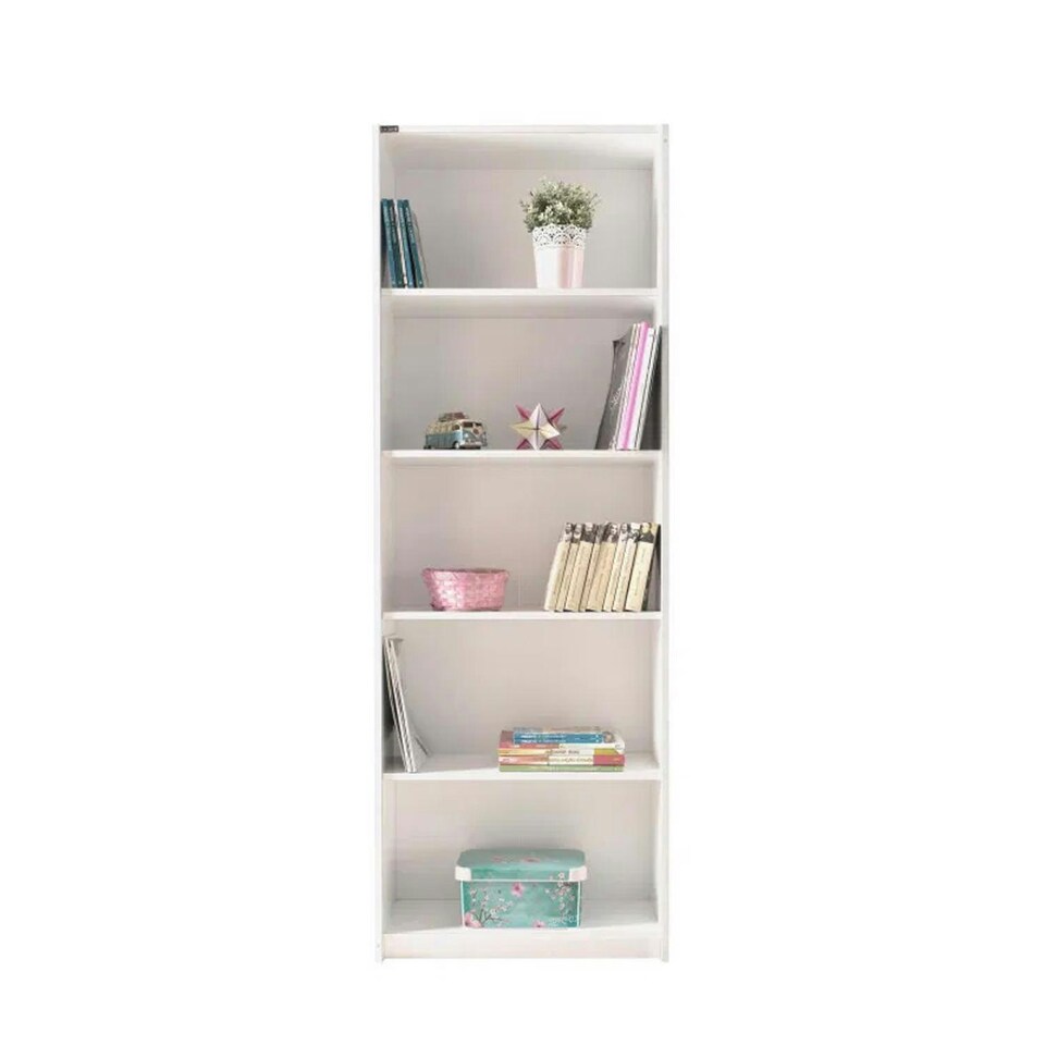 image 1 of Adore Matt White 5 Tier Bookcase Shelving Unit White