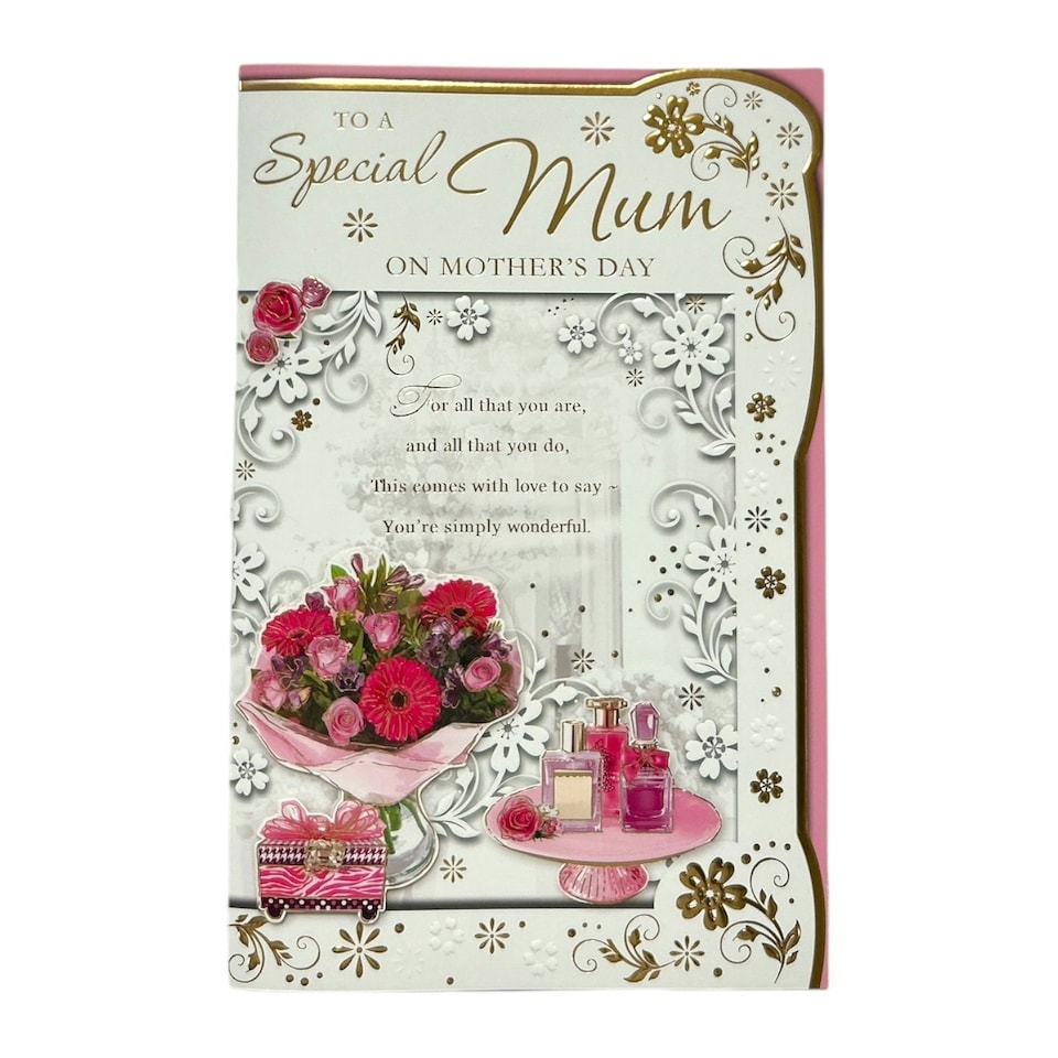 image 1 of To A Special Mum Floral and Perfume Design Keepsake Mother's Day Boxed Card