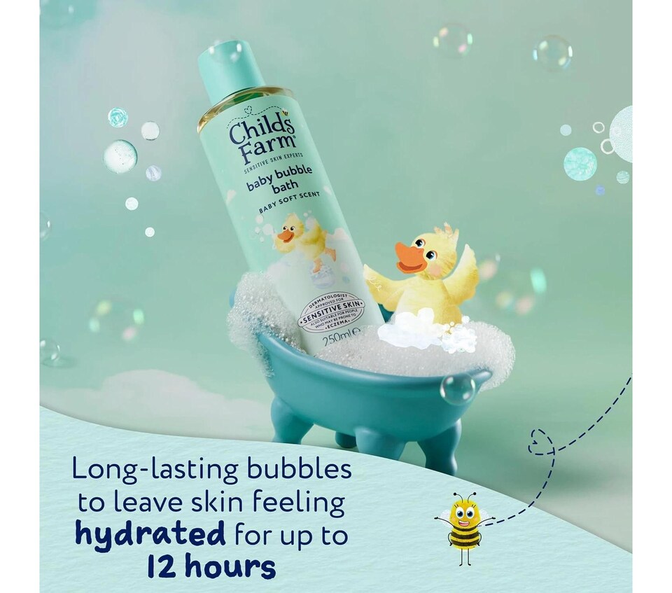 image 1 of Childs Farm Baby Bubble Bath Bedtime Sensitive Skin Soft Scent 250Ml Newborn